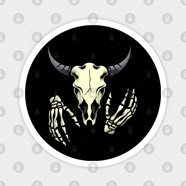 Bull Skull Design Magnet by wap.prjct